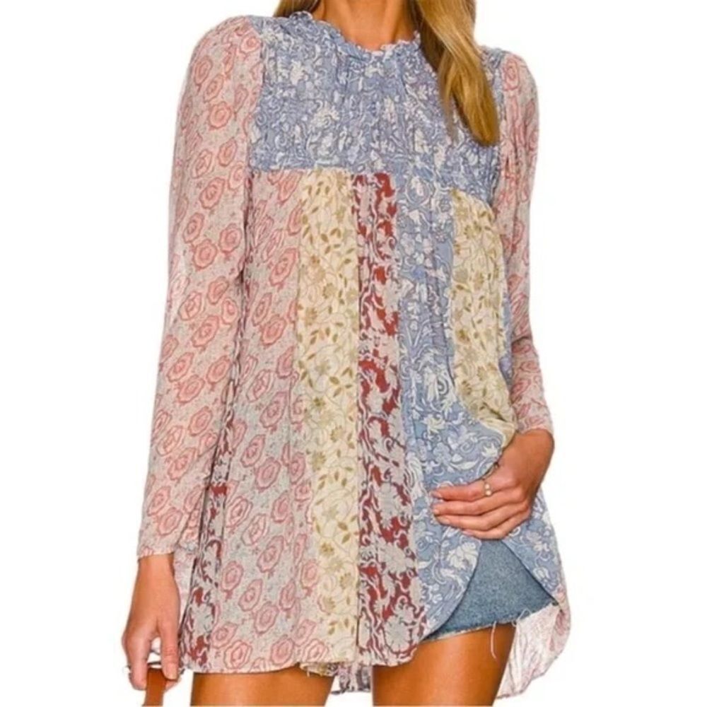 Free People Multicolor Floral Long Sleeve Top - Picture 5 of 6